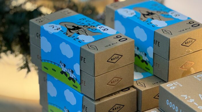 A pile of boxes sitting on top of a table